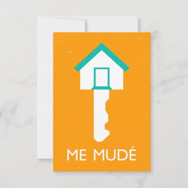 Invitación yo mude llave de casa (Anverso)