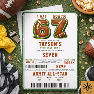 Invitación Yo tenía 6, ahora tengo 7 – Football America cumpl