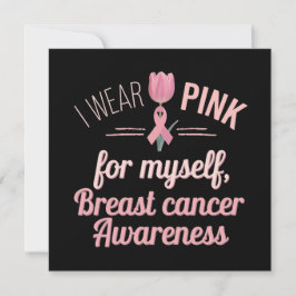 Invitación Yo uso rosa para mí - Conciencia sobre el cáncer d