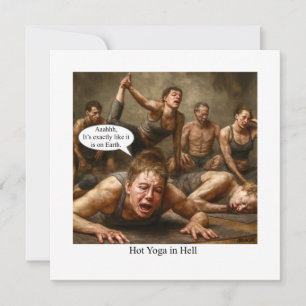 Invitación Yoga caliente en el infierno.