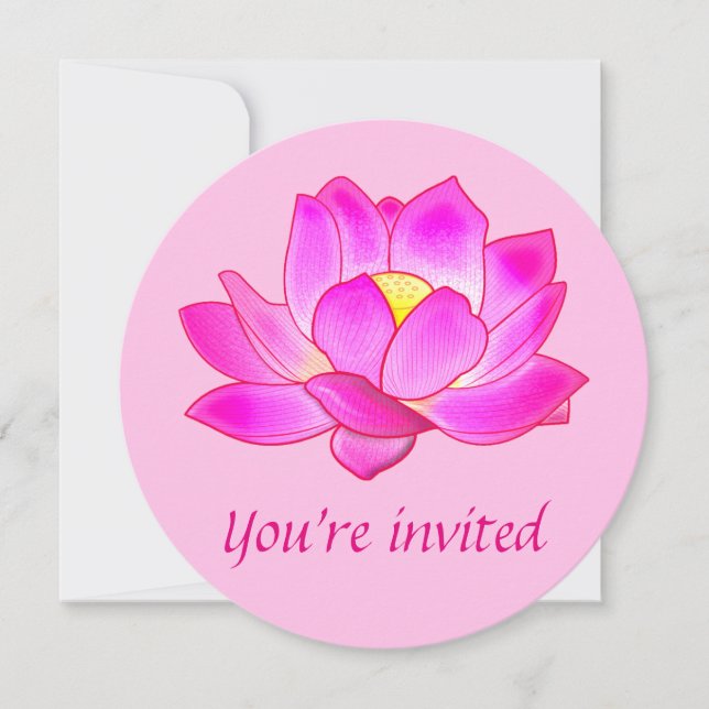 Invitación Yoga de la fiesta de cumpleaños con la flor de (Anverso)
