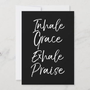 Invitación Yoga diciendo: Inhale Grace Exhale elogia a amante