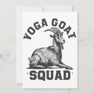 Invitación Yoga Goat Squad Funny Goat Meditation Lover