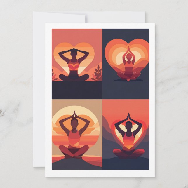 Invitación yoga love (Anverso)