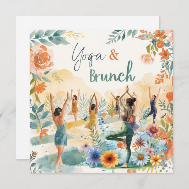 Invitación Yoga y Brunch (Anverso / Reverso)