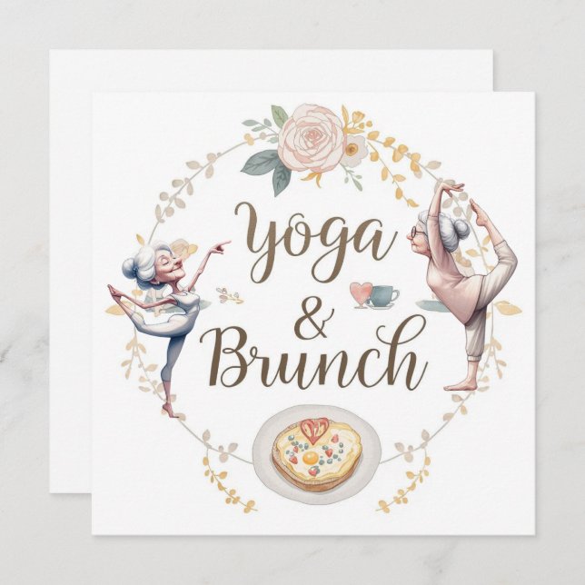 Invitación Yoga y Brunch (Anverso / Reverso)