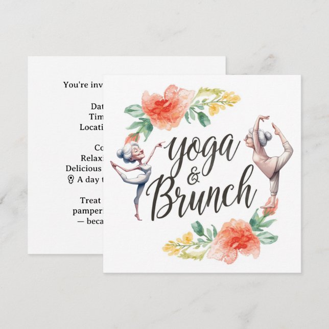 Invitación Yoga y Brunch (Anverso / Reverso)