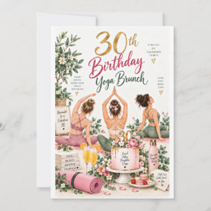 Invitación Yoga y fiesta de cumpleaños 30