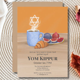 Invitación Yom Kippur romper el ayuno: Café, granadas