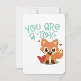 Invitación You Are a Fox | Cute Animal Pun Design | Flirty Va
