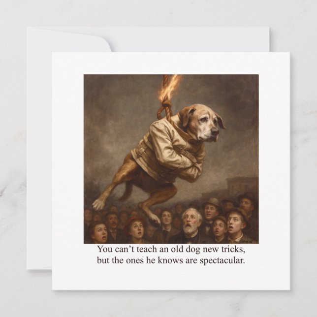 Invitación You can’t teach an old dog new tricks (Anverso)