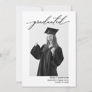 Invitación You did it modern Graduation invitation