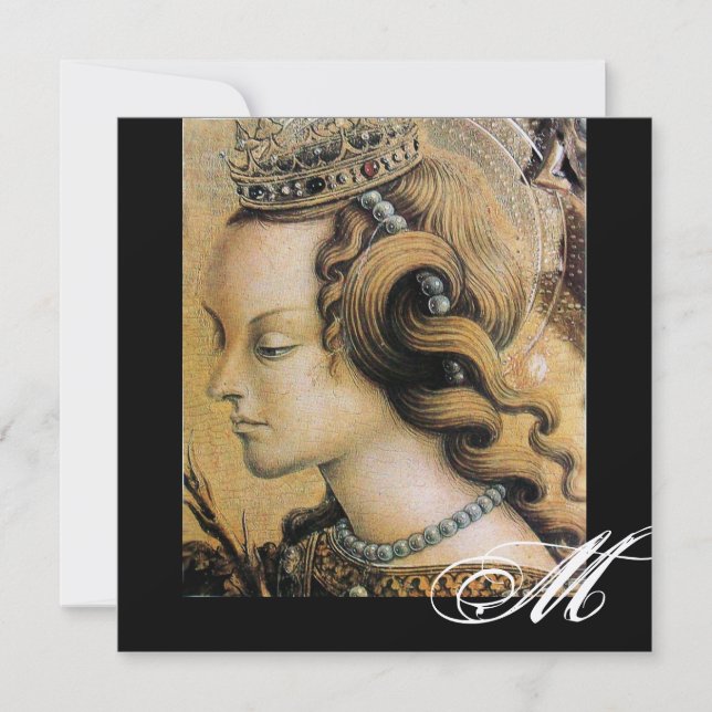 Invitación YOUNG PRINCESS SWEET 16 PARTY Monograma Oro (Anverso)