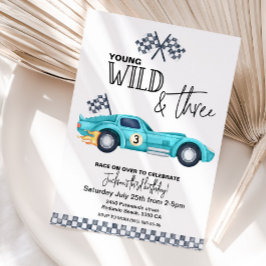 Invitación YOUNG Wild and THREE Birthday invitation
