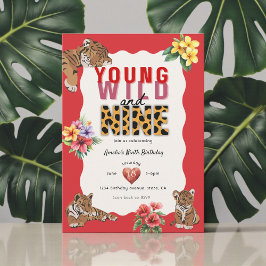 Invitación Young Wild Nine Tiger Jungle Birthday