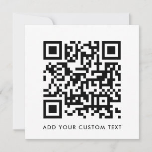 Invitación Your QR Code   Modern Minimalist White Square