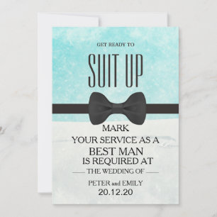 Invitación Your Service as a Best Man Invitation