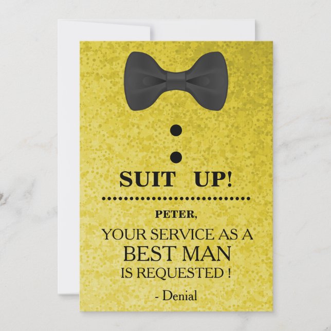 Invitación Your Service as a Best man Request Invitation (Anverso)