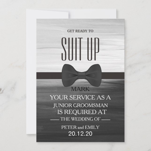 Invitación Your Service as a Groomsman Invitation (Anverso)