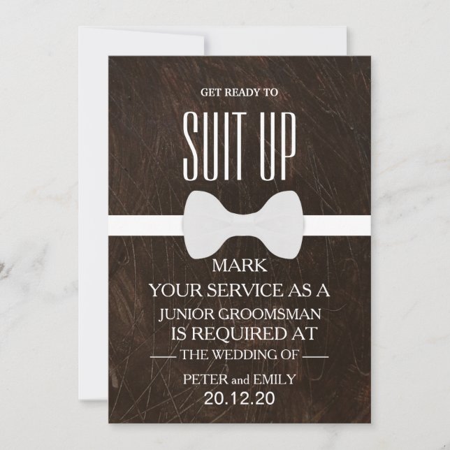 Invitación Your Service as a Groomsman Invitation (Anverso)