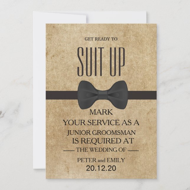Invitación Your Service as a Groomsman Invitation (Anverso)