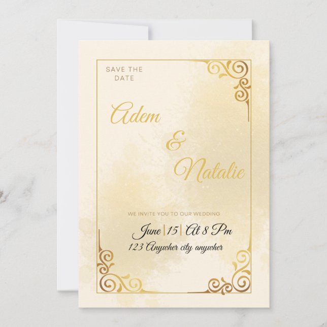 Invitación Your wedding's card (Anverso)