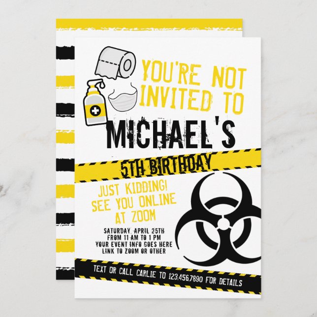 Invitación You're not invited (Anverso / Reverso)