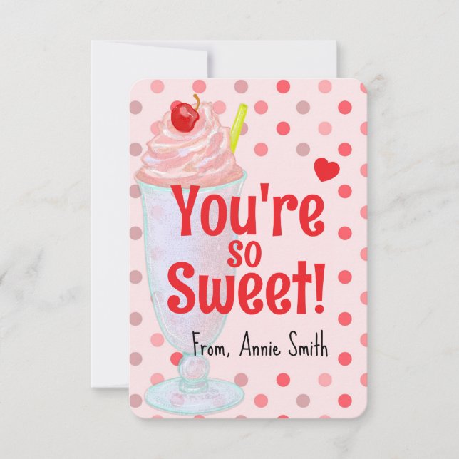 Invitación You're Sweet Sundae Valentine (Anverso)