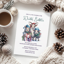 Invitación Yule Winter Solstice Holiday se lleva Pagan Wicca