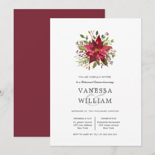 Invitación Yuletide   Navidades Boda Ensayo Cena