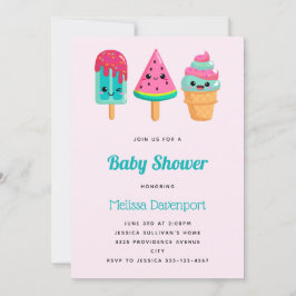 Invitación Yummy Ice Cream Triam Summer Vibe Baby Shower