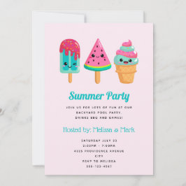 Invitación Yummy Ice Cream Triam Summer Vibe Fiesta