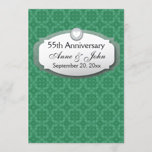 Invitación Z28 verde esmeralda del 55º aniversario