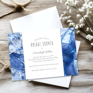 Invitación Zafiro Azul Corte Princesa Regalo de Despedida de