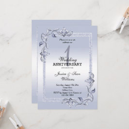 Invitación Zafiro Gema & Brillo & 1er Boda