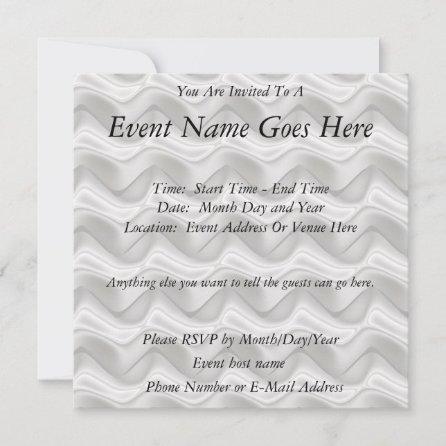Invitación Zags Zig de plata rápida (Anverso)