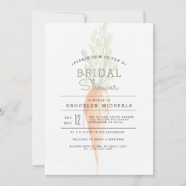 Invitación Zanahoria orgánica | Veggie | Ducha acuarela