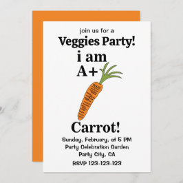Invitación Zanahoria soy una zanja divertida