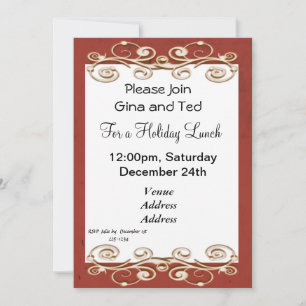 Invitación Zancos dorados