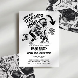 Invitación Zanjas para la fiesta de graduación de fútbol amer