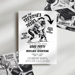 Invitación Zanjas para la fiesta de graduación de fútbol amer