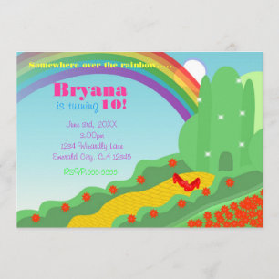 Invitación Zapatillas de la Ciudad Esmeralda del Mago de OZ F