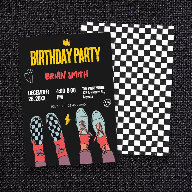 Invitación Zapatillas de moda para adolescentes (Subido por el creador)