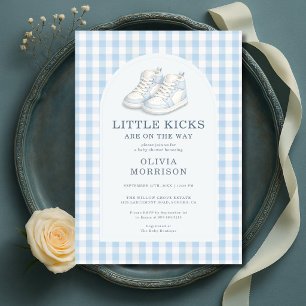 Invitación Zapatillas Little Kicks Baby Shower