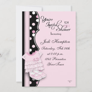 Invitación Zapatos de princesa rosa