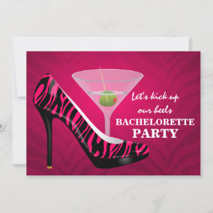 Invitación Zapatos de tacón alto con estampado de cebra para 