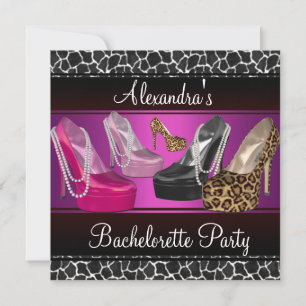 Invitación Zapatos de tacón alto para despedida de soltera Ro
