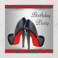Zapatos rojos de tacón alto Fiesta de cumpleaños d