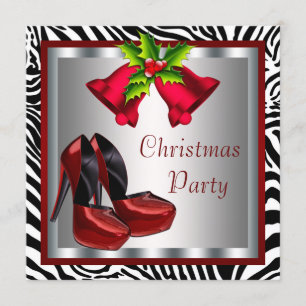 Invitación Zapatos rojos de tacón alto Sassy para fiesta de N
