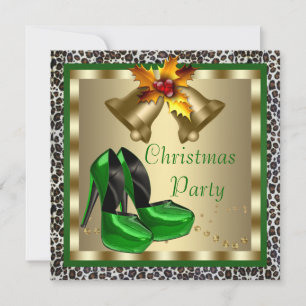 Invitación Zapatos verdes de tacón alto elegantes para fiesta